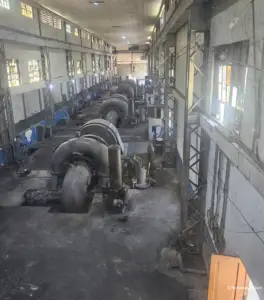 Dargai hydropower plant powerhouse interior 1952 rehabilitation