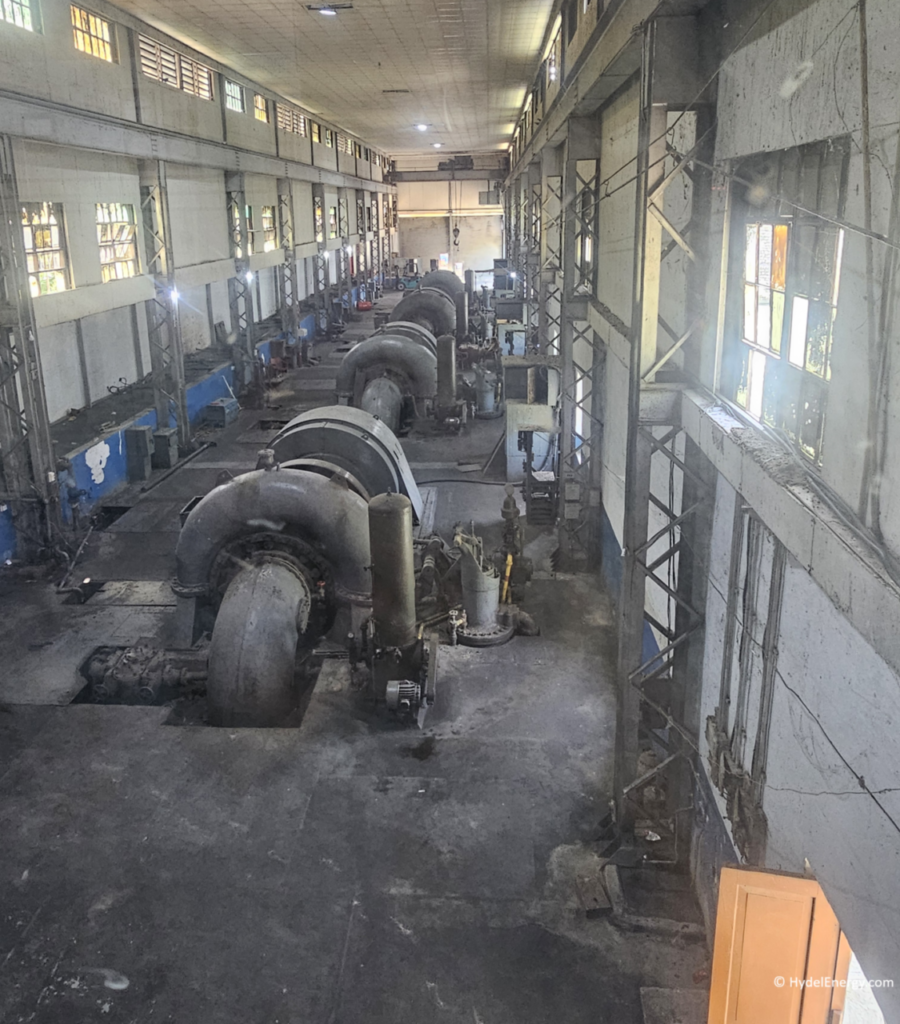 Dargai hydropower plant powerhouse interior 1952 rehabilitation